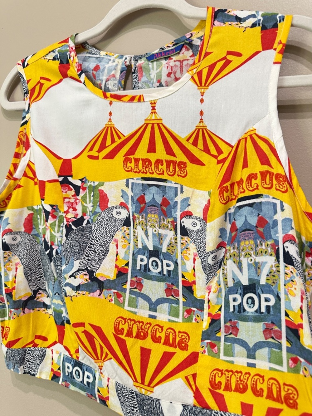 Akkriti by Pantaloons Colorful Circus Sleeveless Top Size M - Picture 4 of 10